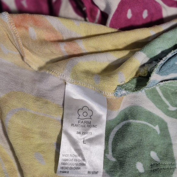 Sz M L NWOT Farm Rio Smiley LGBTQ+ Pride Rainbow Smile Jumpsuit Pants - Picture 6 of 8